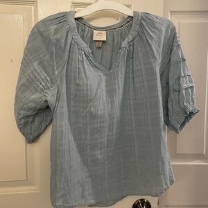 Knox rose blue short sleeve top, size XS